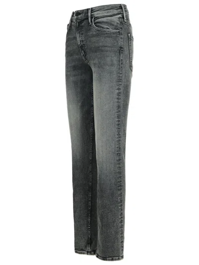 Mother The High Waisted Rascal Slice Undone Hem Friday The 13th Jeans In Gray