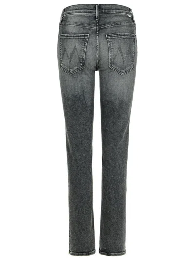 Mother The High Waisted Rascal Slice Undone Hem Friday The 13th Jeans In Gray