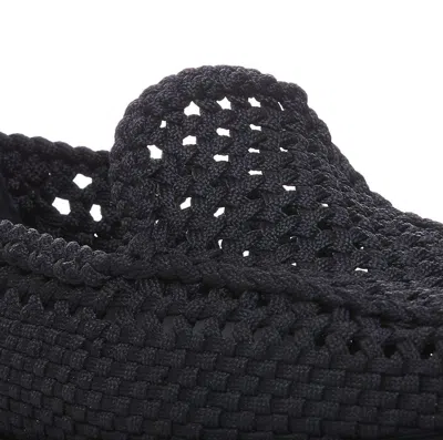 Dolce & Gabbana Crochet Slippers In Black
