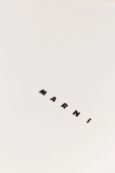Marni White Cotton T-shirt With Logo Print In White