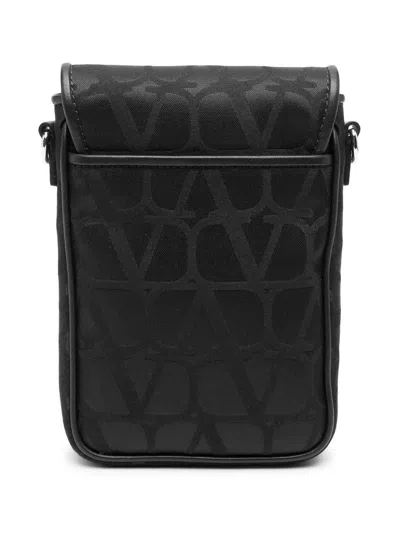 Valentino Black Iconographe Mini Crossbody Bag In Black