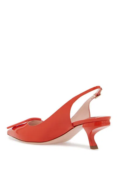 Roger Vivier Woman Pumps Red Size 8 Calfskin In Sunsetred