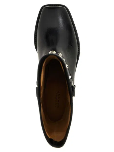 Isabel Marant Antya Leather Cowboy Boots In Black