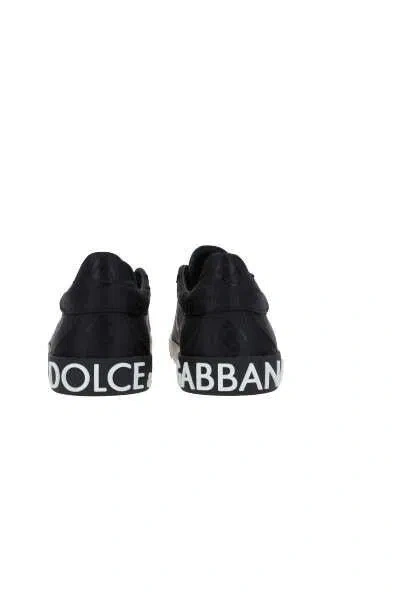 Dolce & Gabbana Low-top Sneakers Vintage Effect In Black