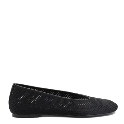 Burberry Mesh Ballerinas With Ekd Detail In Black