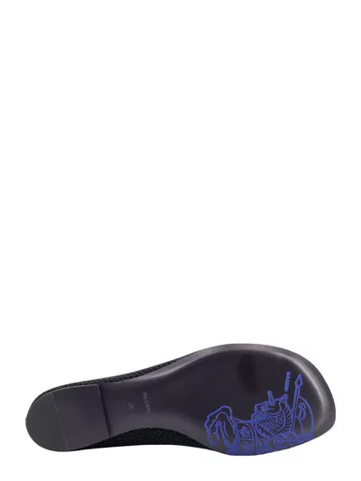 Burberry Mesh Ballerinas With Ekd Detail In Black