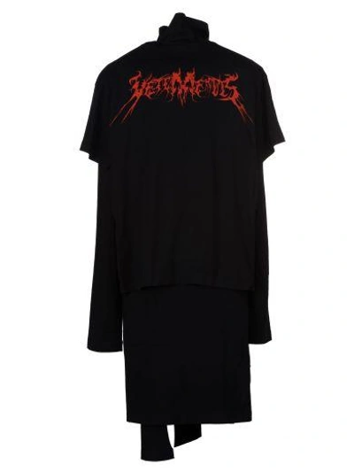 Shop Vetements Layerd T-shirt Dress In Black Print