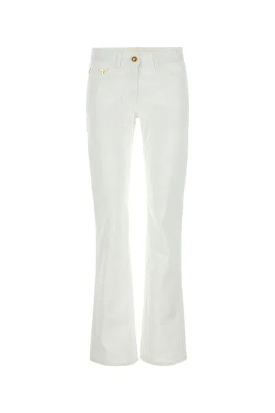 Palm Angels Women White Denim Jeans In White