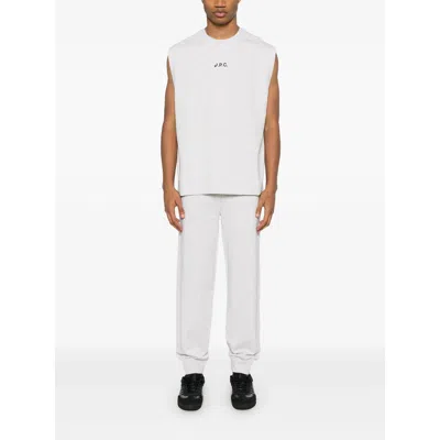Asics X A.p.c. Gray Pants In White