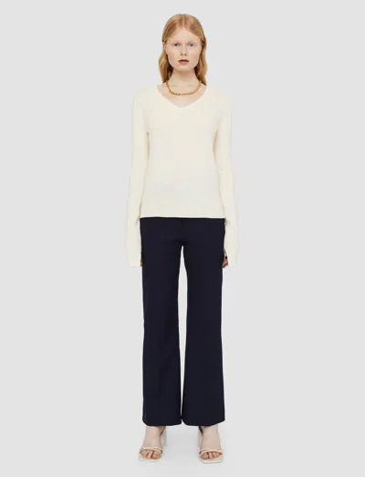 Joseph Pure Cashmere V Neck Jumper In Black