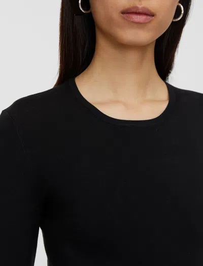 Joseph Stretch-silk Knit Top In Black