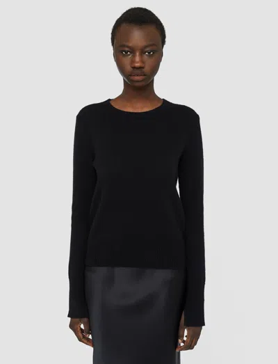 Joseph Pure Cashmere Round Neck Jumper In Black
