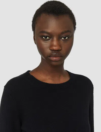 Joseph Pure Cashmere Round Neck Jumper In Black