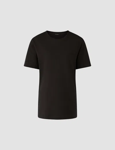 Joseph Round Neck Jersey T-shirt In Black