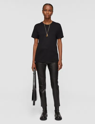 Joseph Round Neck Jersey T-shirt In Black