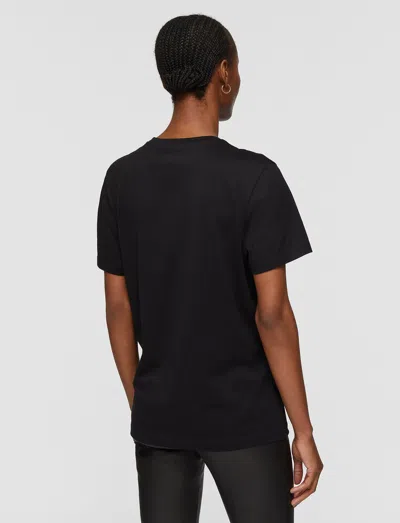 Joseph Round Neck Jersey T-shirt In Black