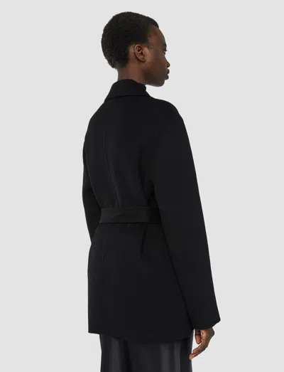 Joseph Womens Black Cenda Double-faced Wool And Cashmere-blend Coat In Black