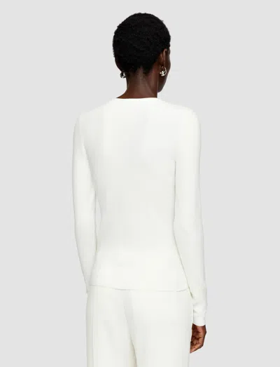 Joseph Silk Stretch Jumper In Black