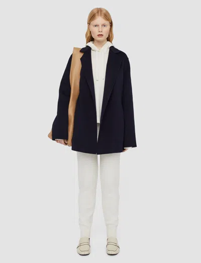 Joseph Womens Black Cenda Double-faced Wool And Cashmere-blend Coat In Black