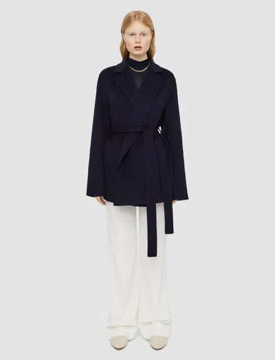 Joseph Womens Black Cenda Double-faced Wool And Cashmere-blend Coat In Black