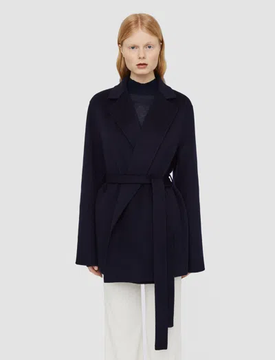 Joseph Womens Black Cenda Double-faced Wool And Cashmere-blend Coat In Black