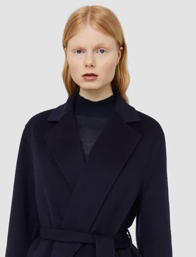 Joseph Womens Black Cenda Double-faced Wool And Cashmere-blend Coat In Black