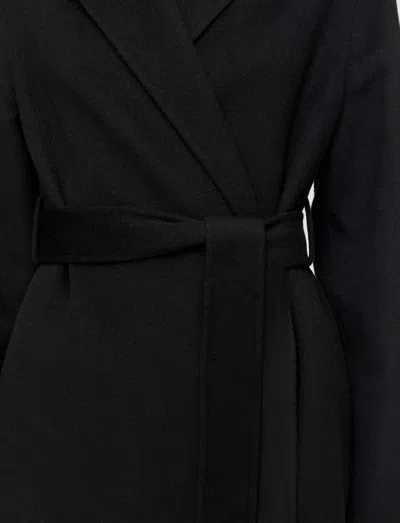 Joseph Cenda Belted Wool And Cashmere-blend Coat In Black