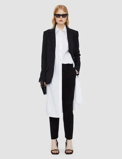 Joseph Suede Stretch Coleman Trousers In Black