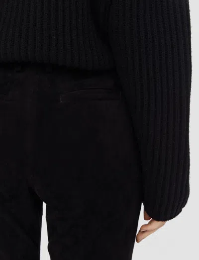 Joseph Suede Stretch Coleman Trousers In Black