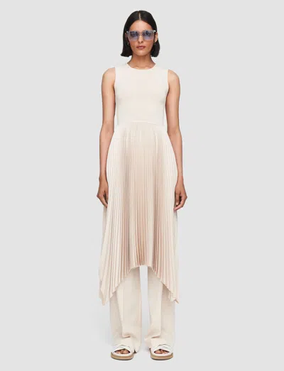 Joseph Knit Weave Plissé Dera Dress In Maplewood