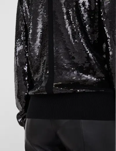 Joseph Sequins Knit High Neck Jumper In Black