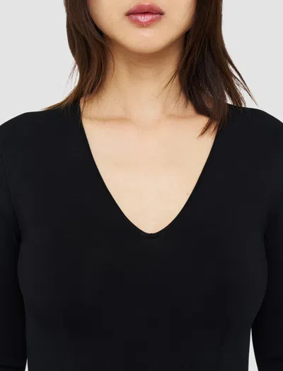 Joseph Womens Black Dubois Plissé Woven Midi Dress In Black