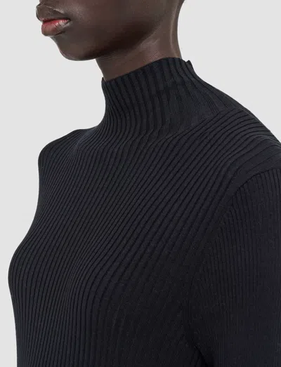 Joseph Mixed Media Duperre Dress In Black