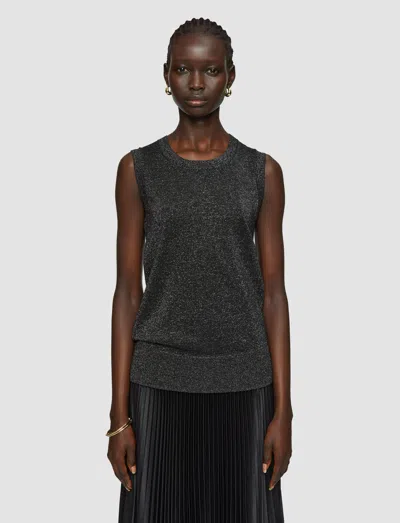 Joseph Lurex Knit Tank Top In Black