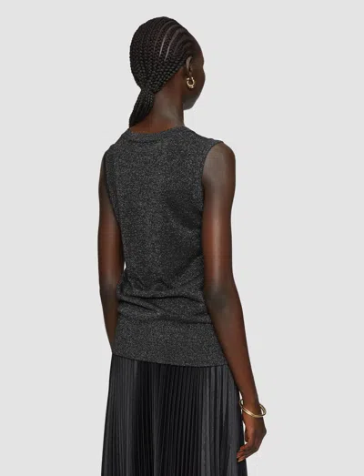 Joseph Lurex Knit Tank Top In Black