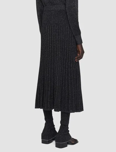 Joseph Lurex Knit Skirt In Black