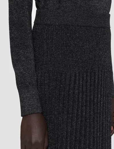 Joseph Lurex Knit Skirt In Black