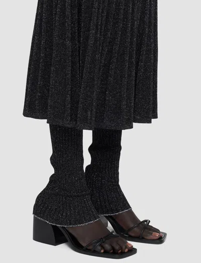 Joseph Lurex Knit Skirt In Black
