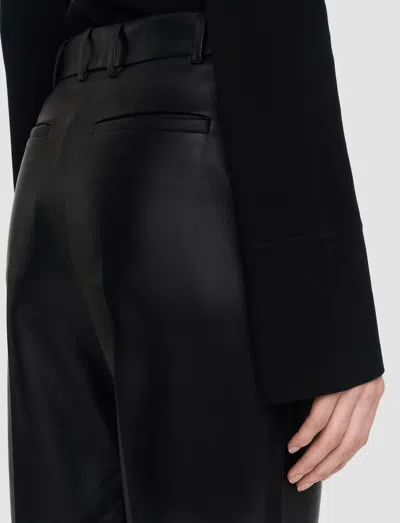 Joseph Nappa Leather Talia Trousers In Black