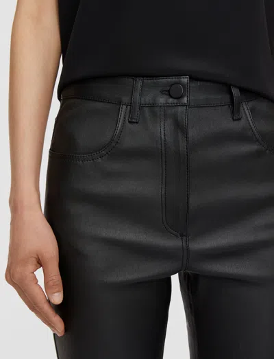 Joseph Leather Stretch Duke Trousers In Black