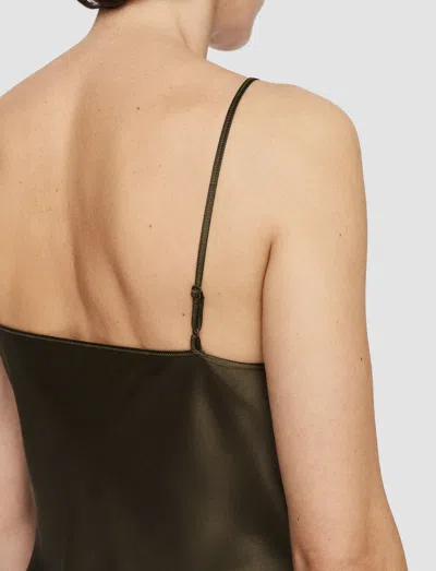 Joseph Womens Hass Avocado Clea V-neck Silk-satin Top In Hass Avocado