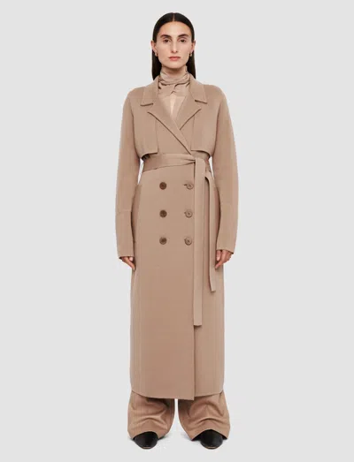 Shop Joseph Milano Knit Wool Coat In Blusher