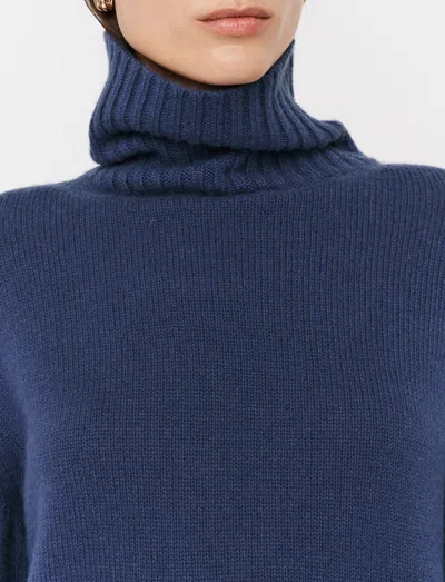 Joseph Open Cashmere High Neck Jumper In Harbour