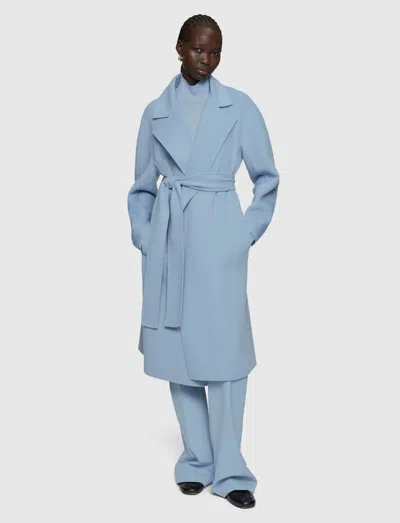 Joseph Costa Double Face Cashmere Coat In Faded Sky