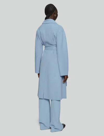 Joseph Costa Double Face Cashmere Coat In Faded Sky