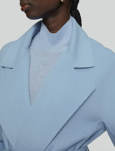 Joseph Costa Double Face Cashmere Coat In Faded Sky