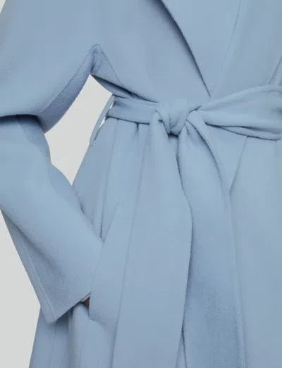 Joseph Costa Double Face Cashmere Coat In Faded Sky