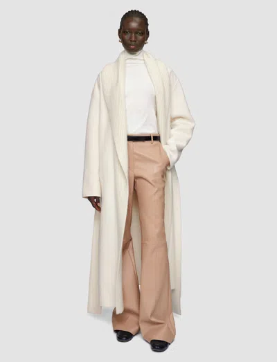 Joseph Rica Double Face Cashmere Coat In Ivory