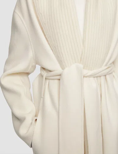 Joseph Rica Double Face Cashmere Coat In Ivory