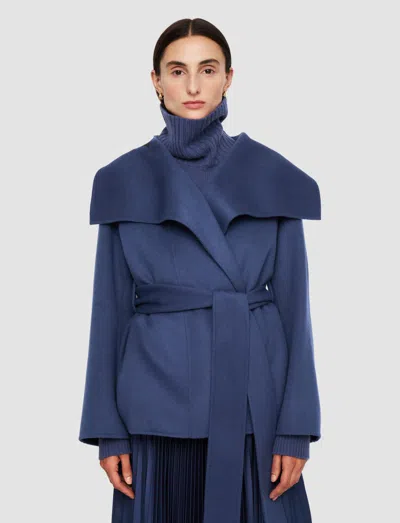 Joseph Adrienne Double Face Cashmere Jacket In Harbour